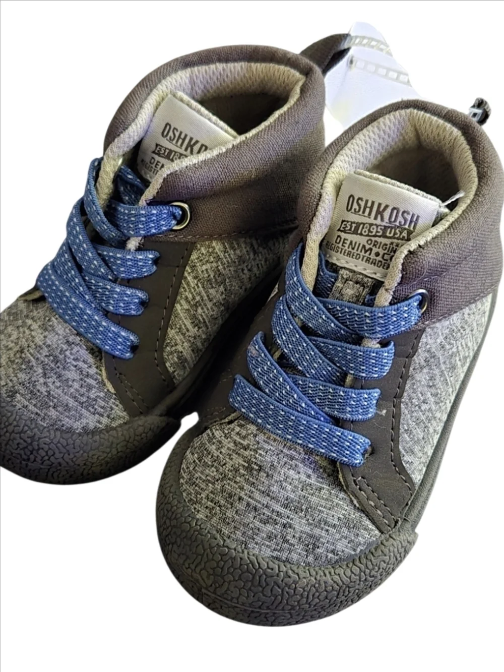 OSHKOSH B'Gosh Toddler Boys Textile Salva Grey Blue Shoes Sneakers Size 5